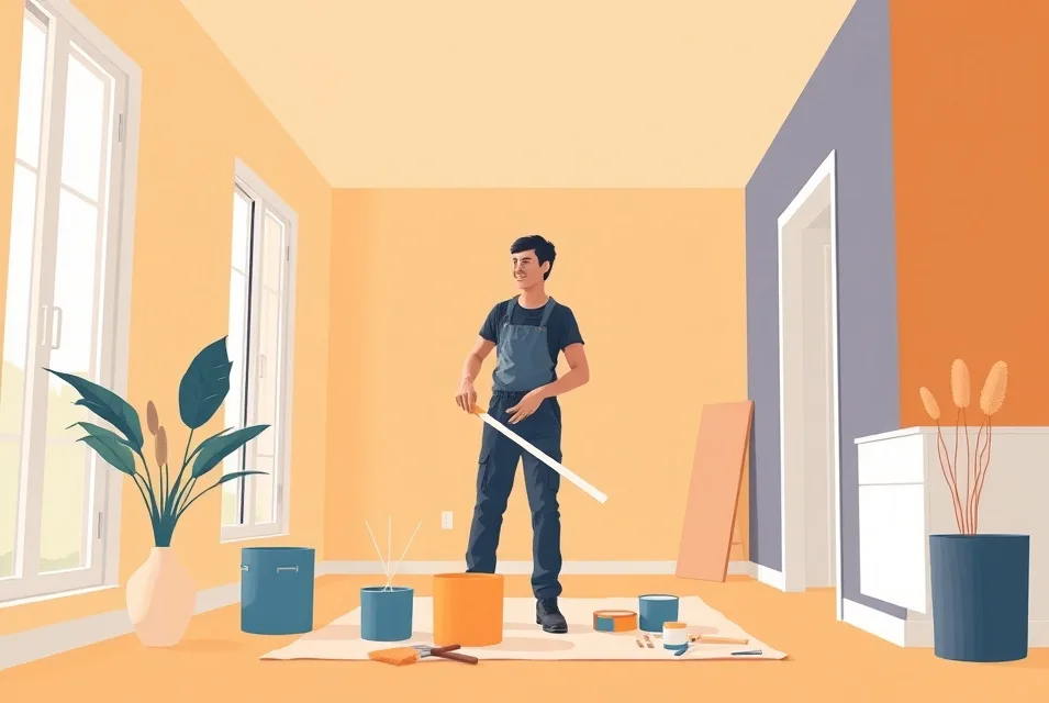 Intérieur rénové après travaux de peinture à Saint-Ouen-sur-Seine